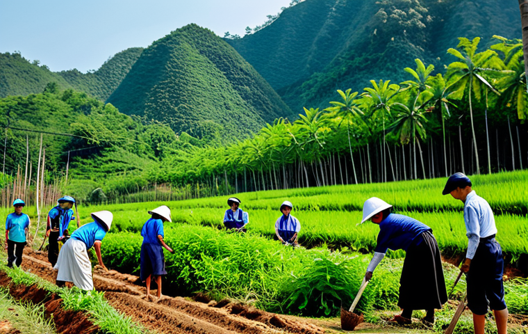 생태 심리학과 문화적 다양성 존중 - **

A diverse group of Thais, fully clothed in appropriate attire, participating in a community refo...