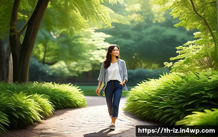 생태 심리학 실천의 장기적 효과 - **Prompt 1: Urban Oasis of Serenity**
    "A young adult woman, dressed in comfortable yet stylish c...