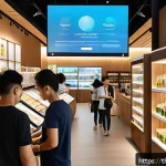 생태 심리학을 적용한 마케팅 전략 - A modern retail environment blending digital and physical experiences in Bangkok, Thailand: a stylis...